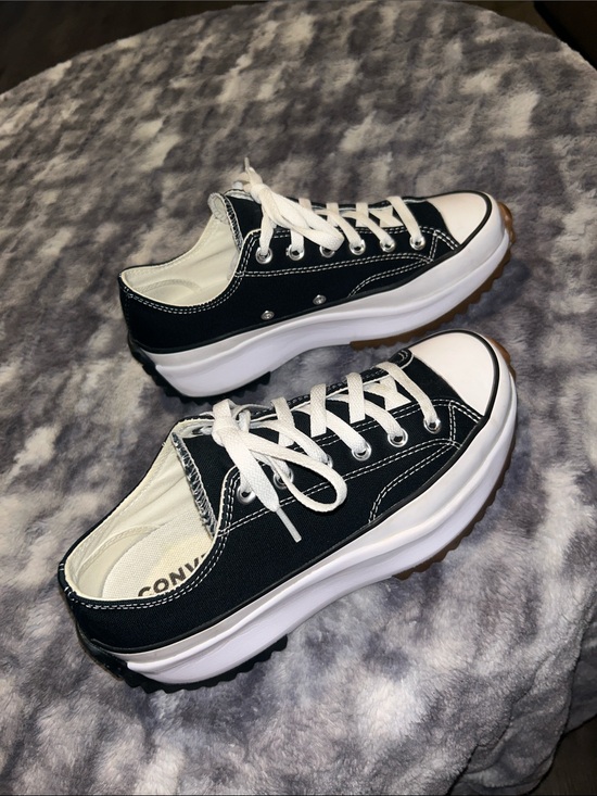 Converse Shoes - Converse Black and White Platform Low Top Sneakers